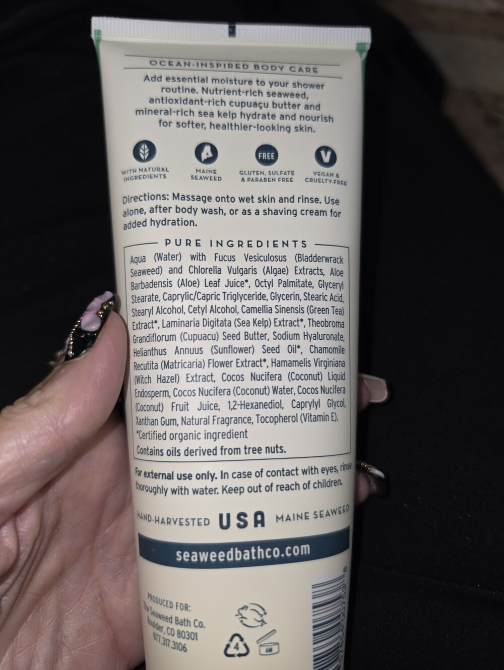 The Seaweed Bath Co. Hydrating In-Shower Body Conditioner - Coconut Water Scent - Picture 4 of 5